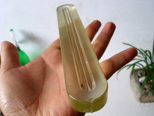 民国老玻璃镇尺一对