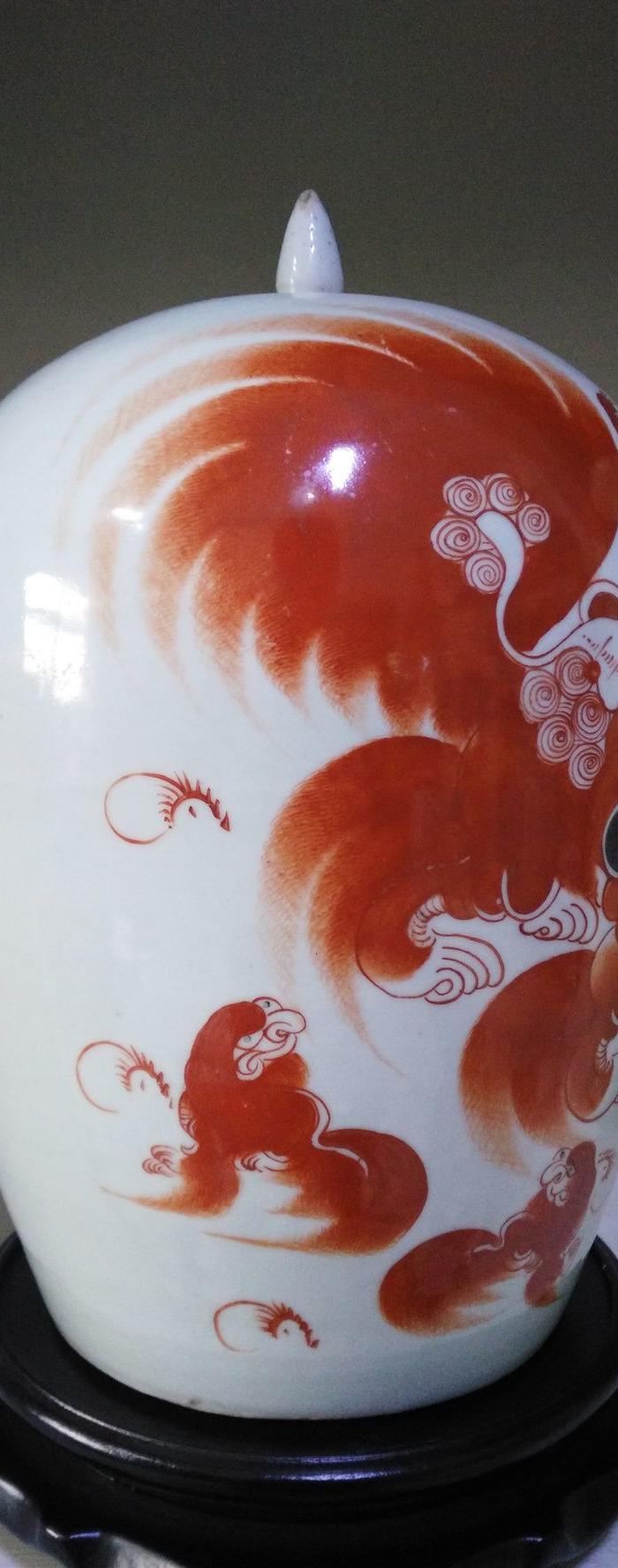 矾红太师少保图大冬瓜罐图片_来自藏友古老文化_瓷器_地摊交易_华夏收