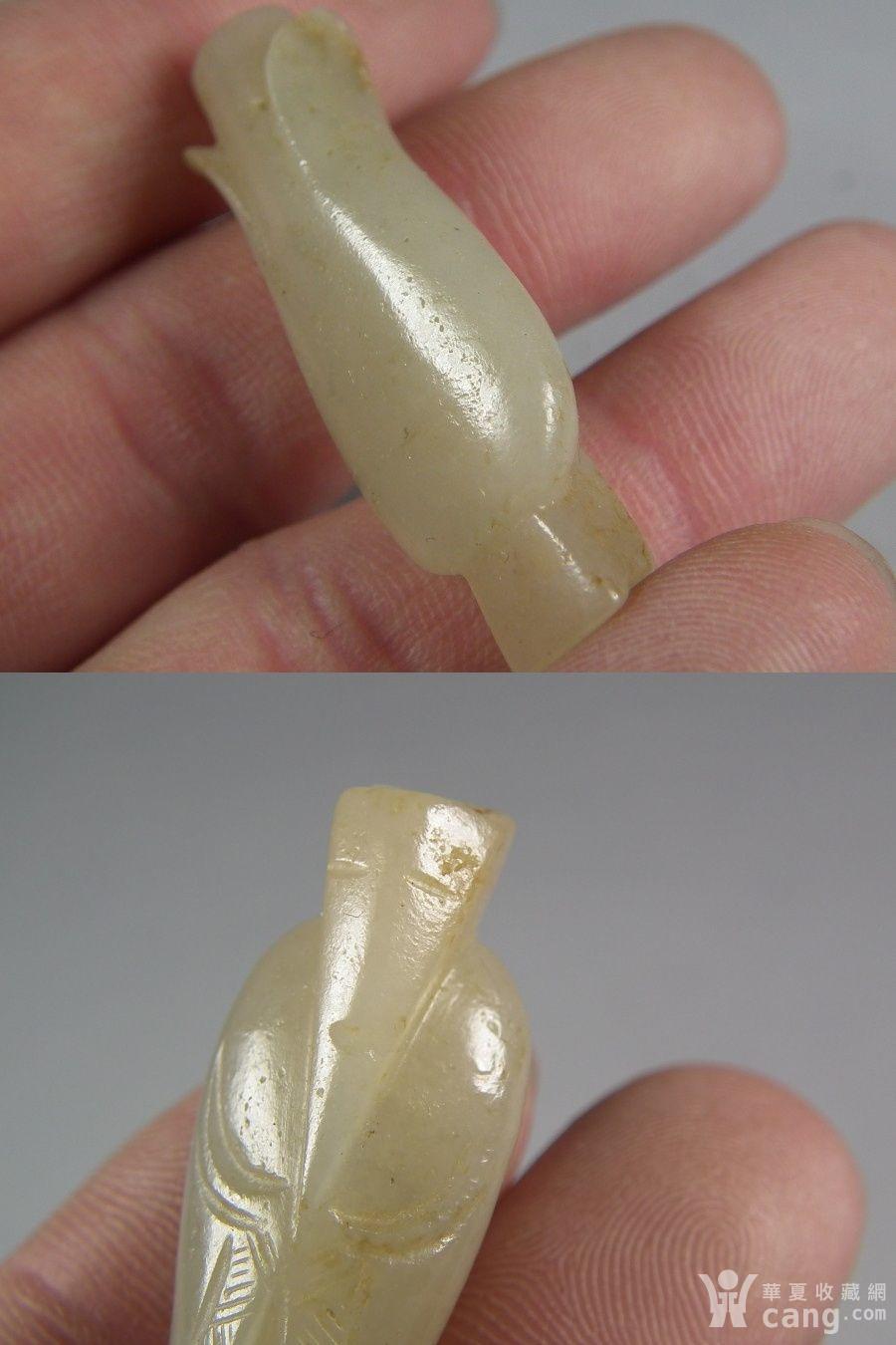 明代和田青白玉籽料通天玉翁仲坠