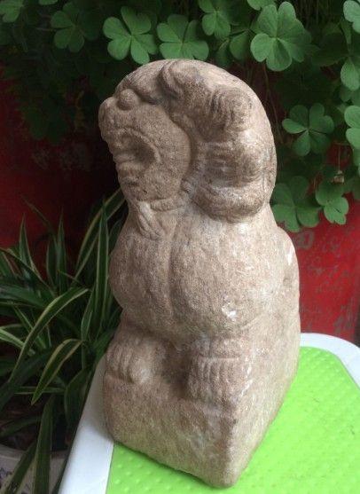 清代汉白玉石狮子