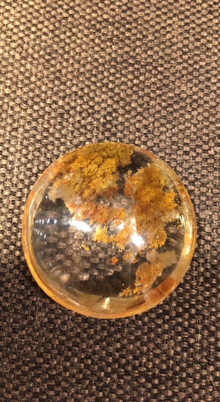 黄幽灵水晶挂饰 未打口