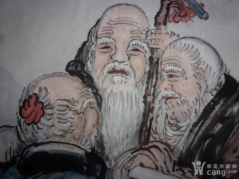 五老观太极古代人物画国画,尺寸大,构图好,笔墨好,古董收藏品