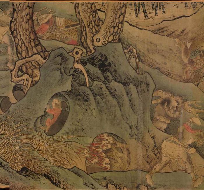 南宋-搜山图已装裱手卷