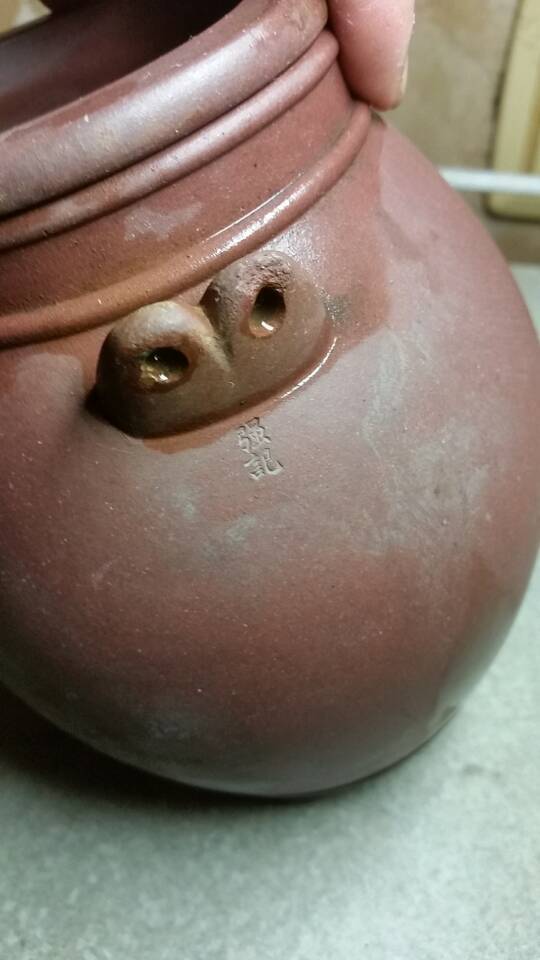 时大彬款.民国强记宜兴红砂龙蛋壶