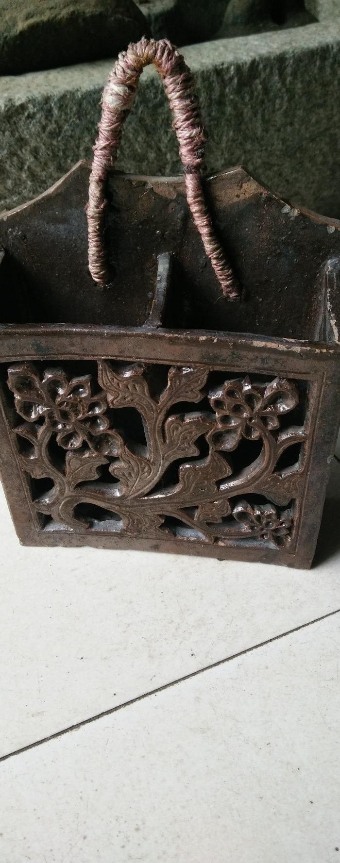 清代花卉筷子筒