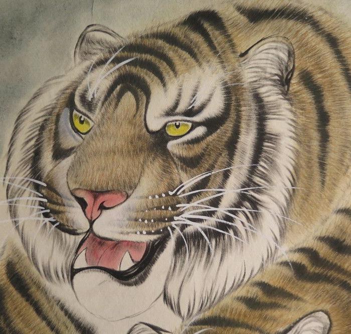 冯大中大幅月下猛虎