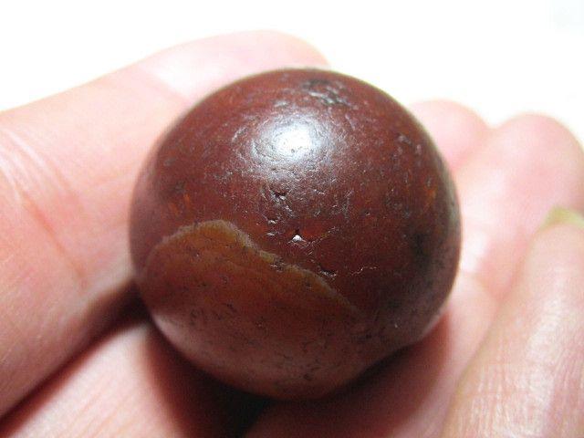 开门到代 唐宋 红玛瑙 珠 *壳莹润 包浆老道 马蹄纹清晰