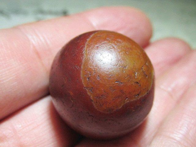 开门到代 唐宋 红玛瑙 珠 *壳莹润 包浆老道 马蹄纹清晰