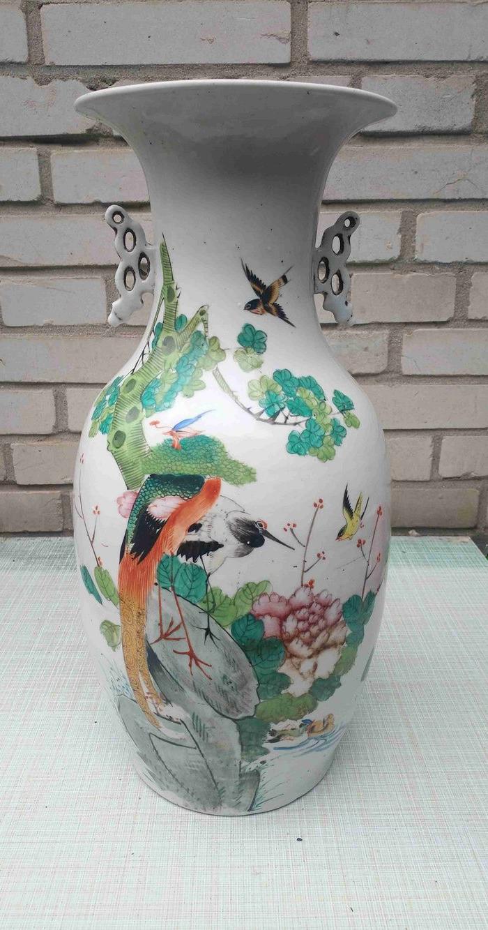 民国花鸟大花瓶