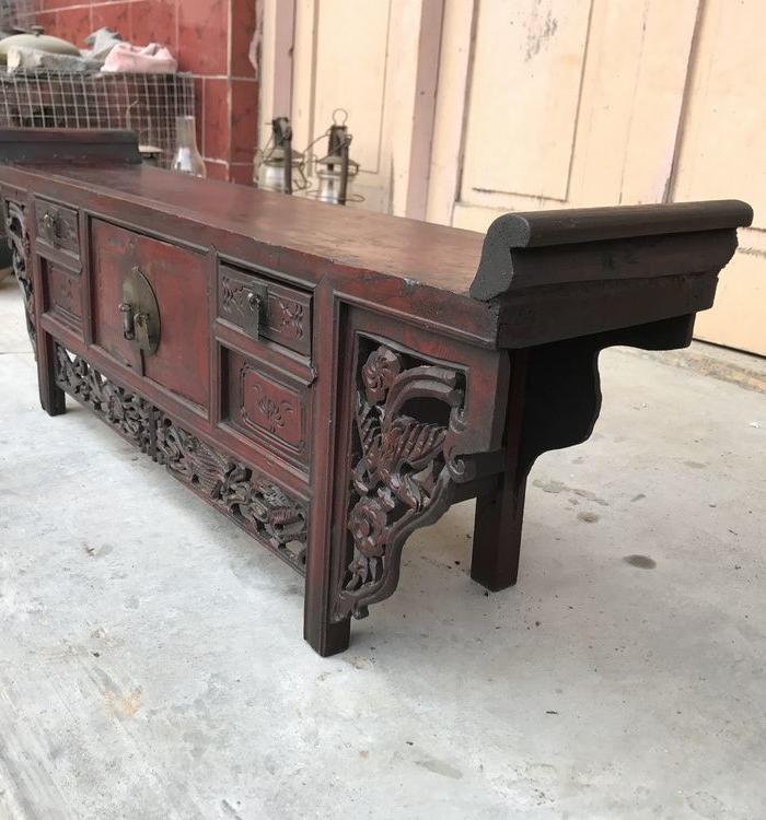 漂亮的老楸木炕琴一个