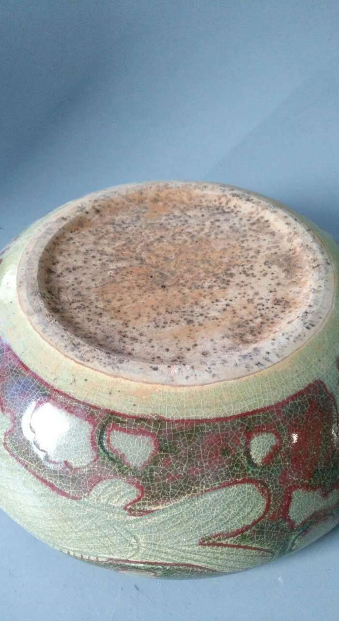 元代釉里红鱼纹洗