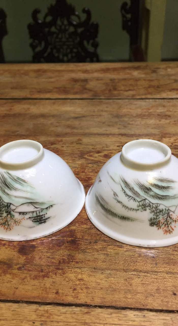 民国全品浅绛太白斗酒杯(全品)