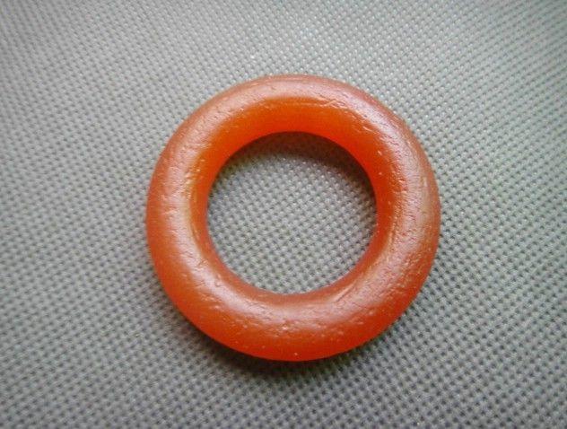 清红磨砂玛瑙环