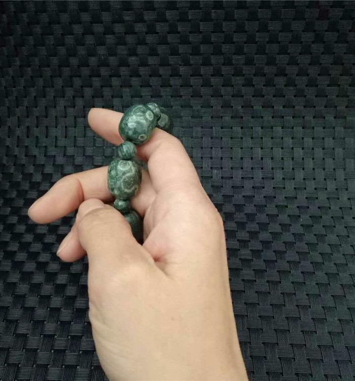 时尚金钱石手串圆珠桶珠手串