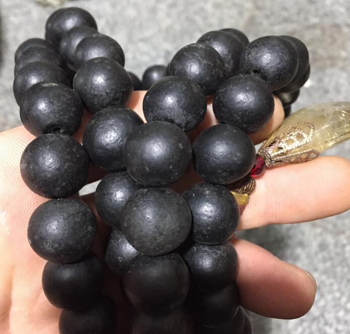 沉香水沉药王木朝珠项链