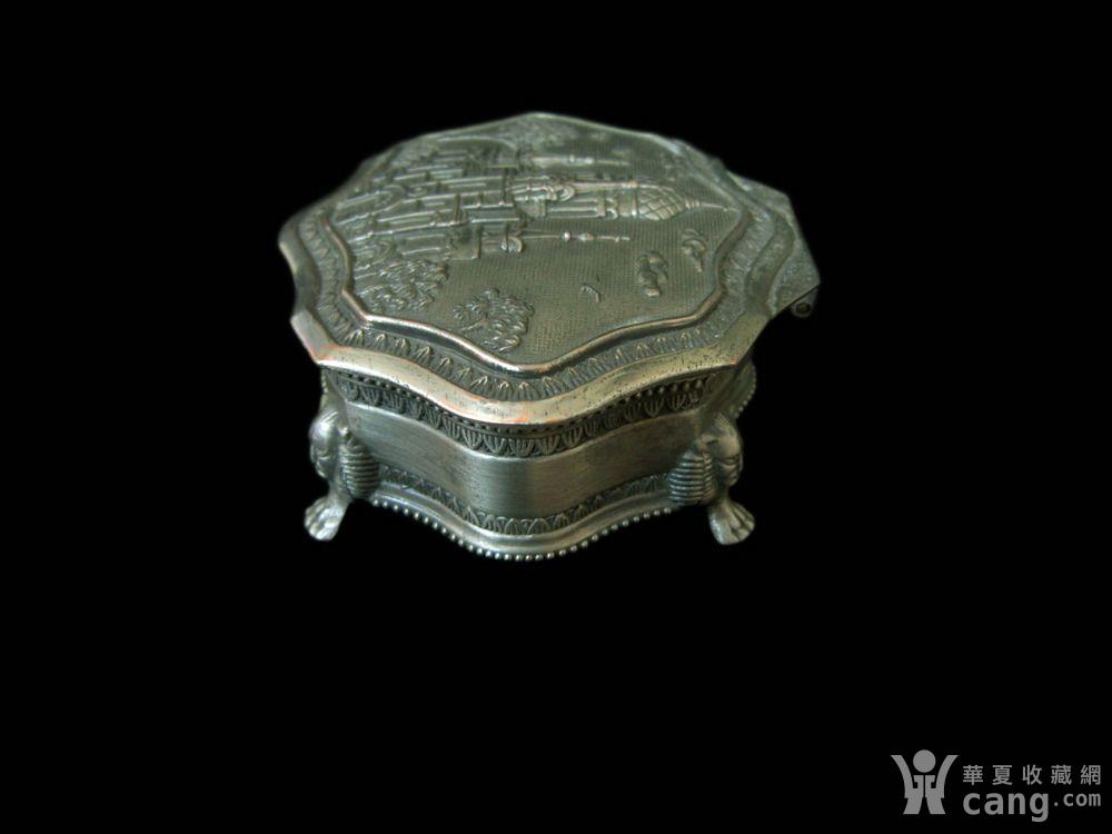 清代雕花银烟盒