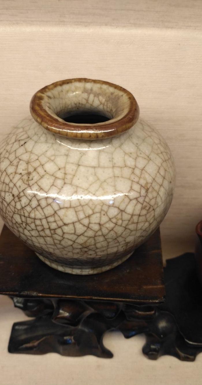 明末清初哥釉石榴尊