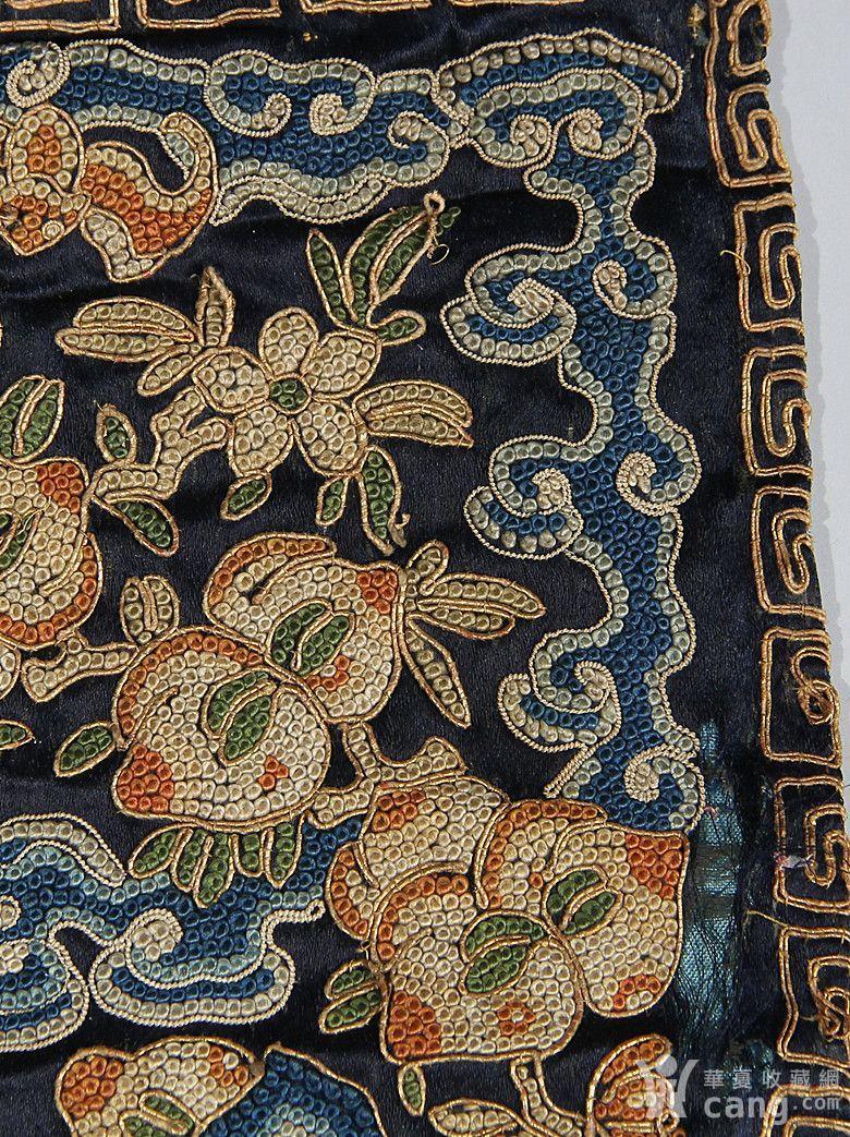 清代 打籽绣一品獬豸补子