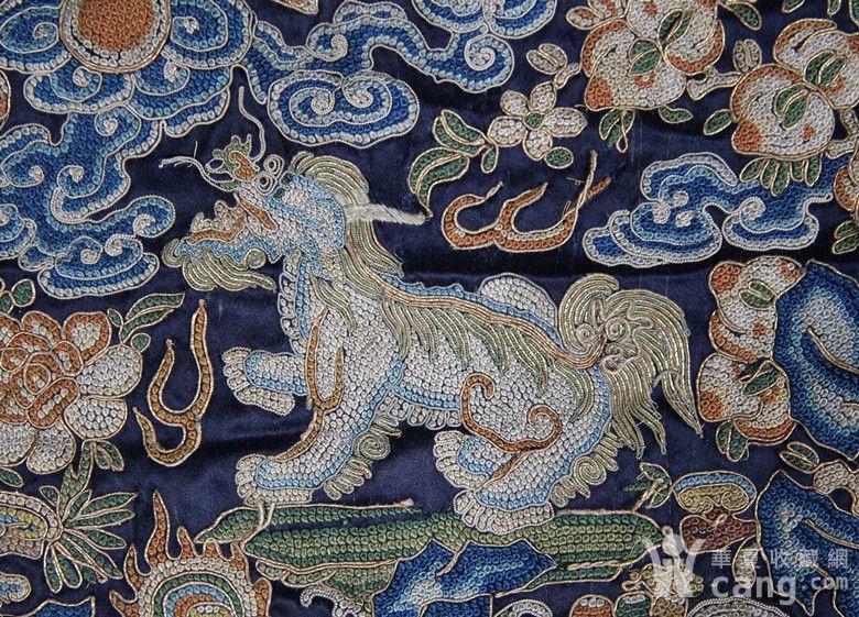 清代 打籽绣一品獬豸补子