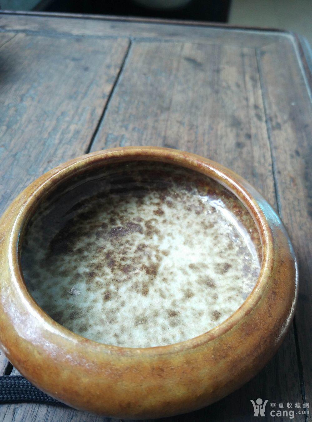 清代黄色釉 笔洗