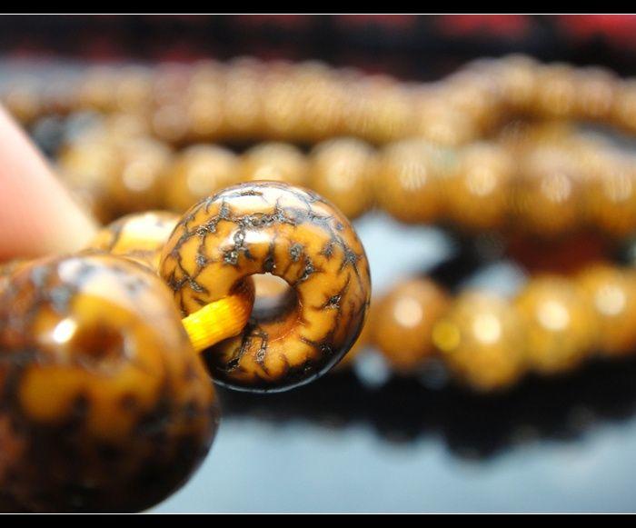 藏传佛教西藏传世老星月菩提佛珠原配108颗足数难得的精品