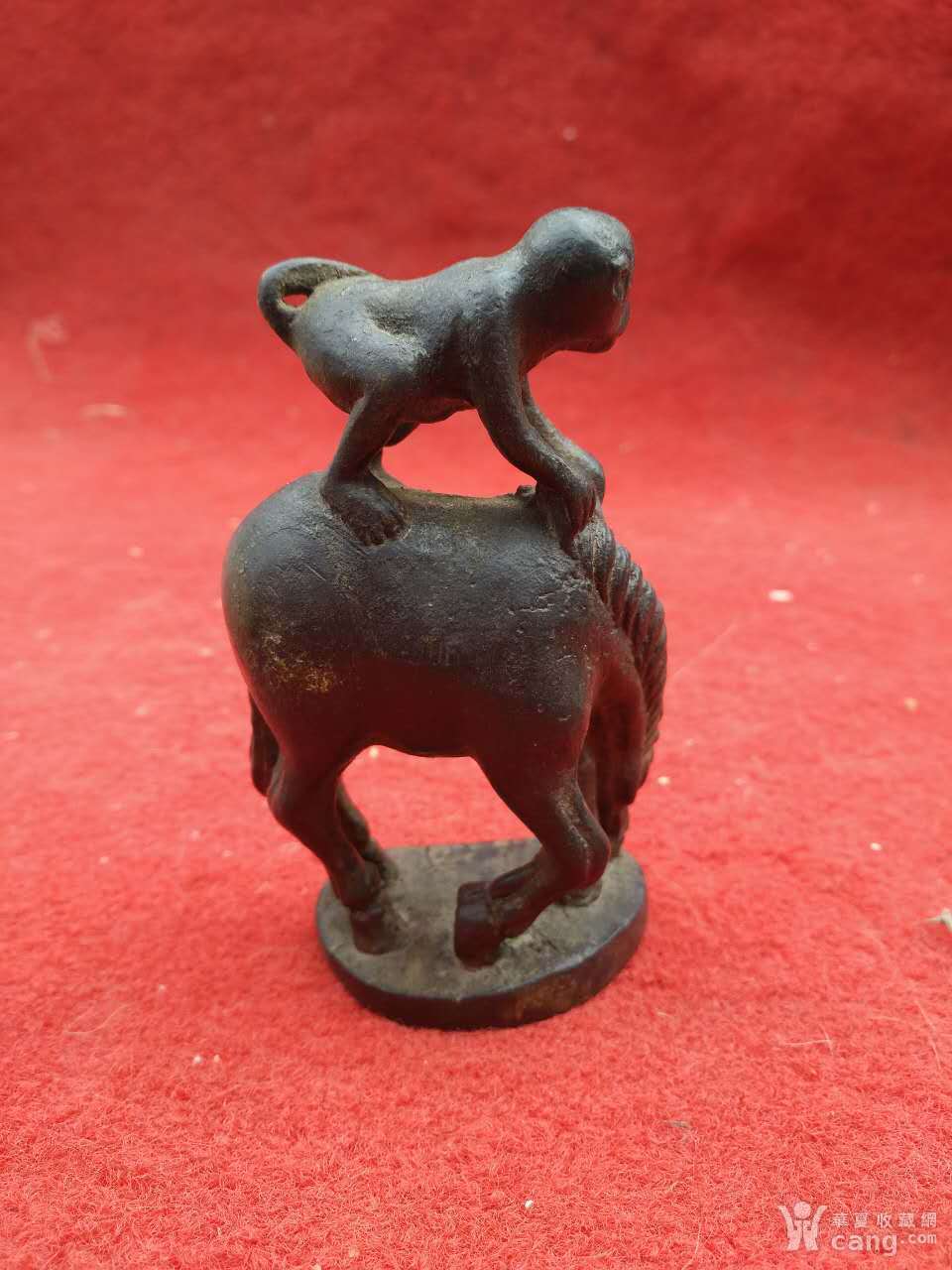 清代马上封侯铜摆件