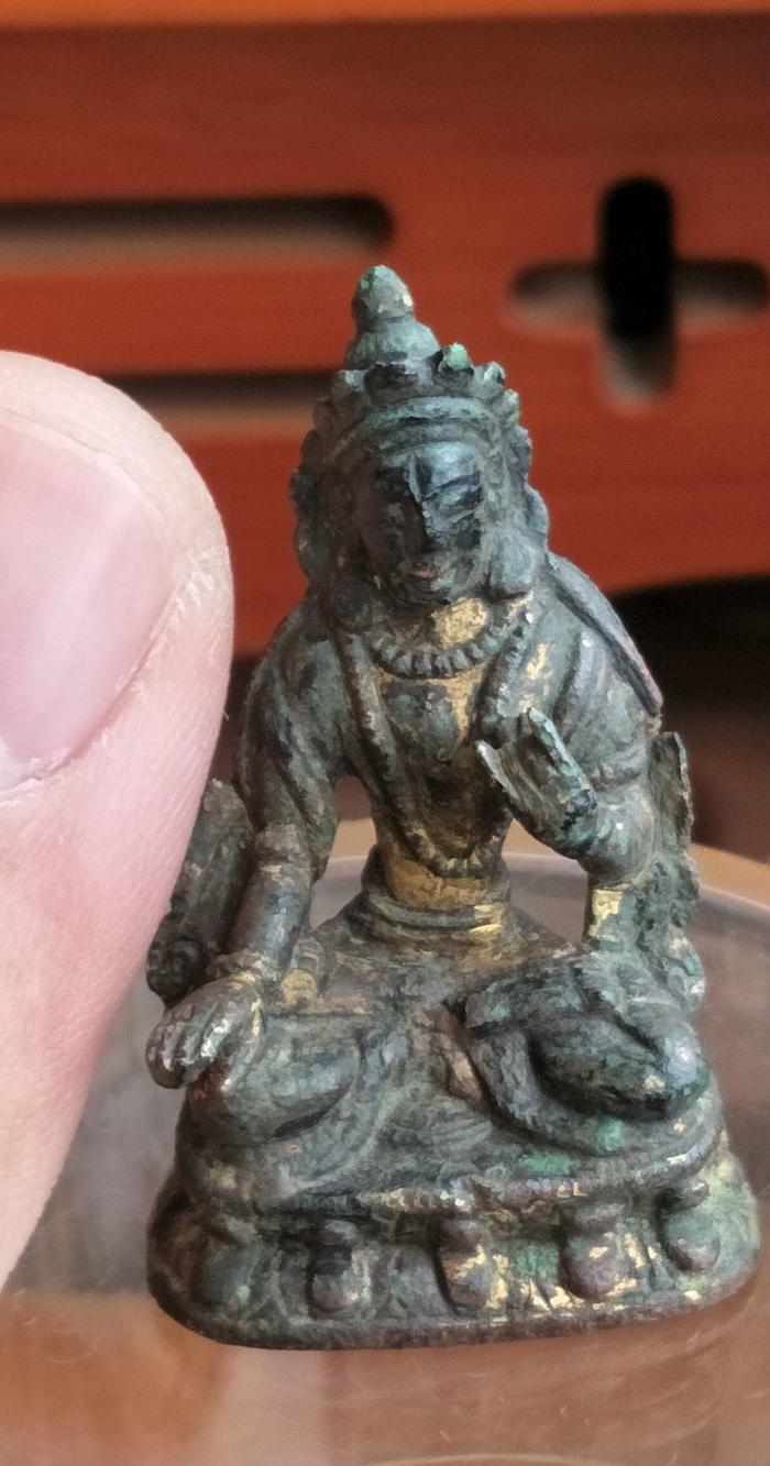 明代鎏金寸佛!精品