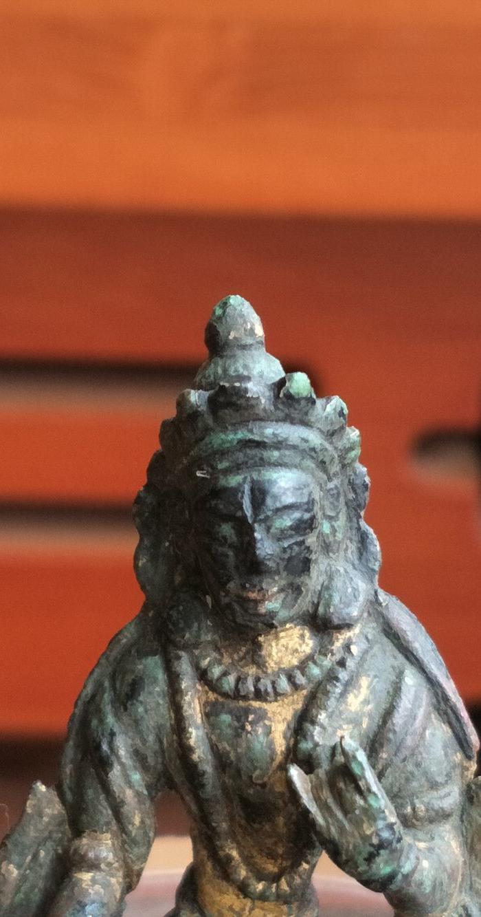 明代鎏金寸佛!精品