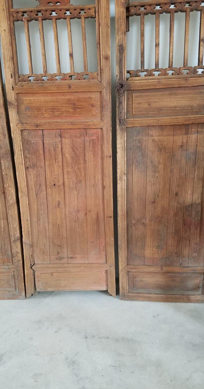 清代格子蝙蝠门六片