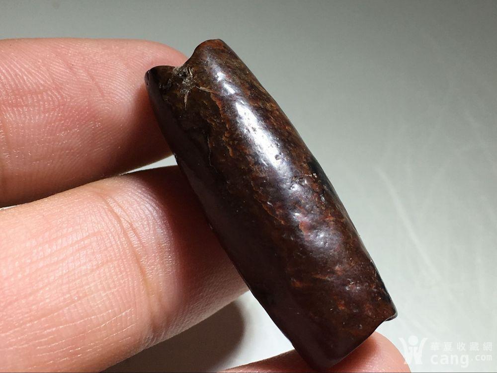 仿古工艺品 瓷器 藏传 明代 红玉勒子 包浆老厚孔道