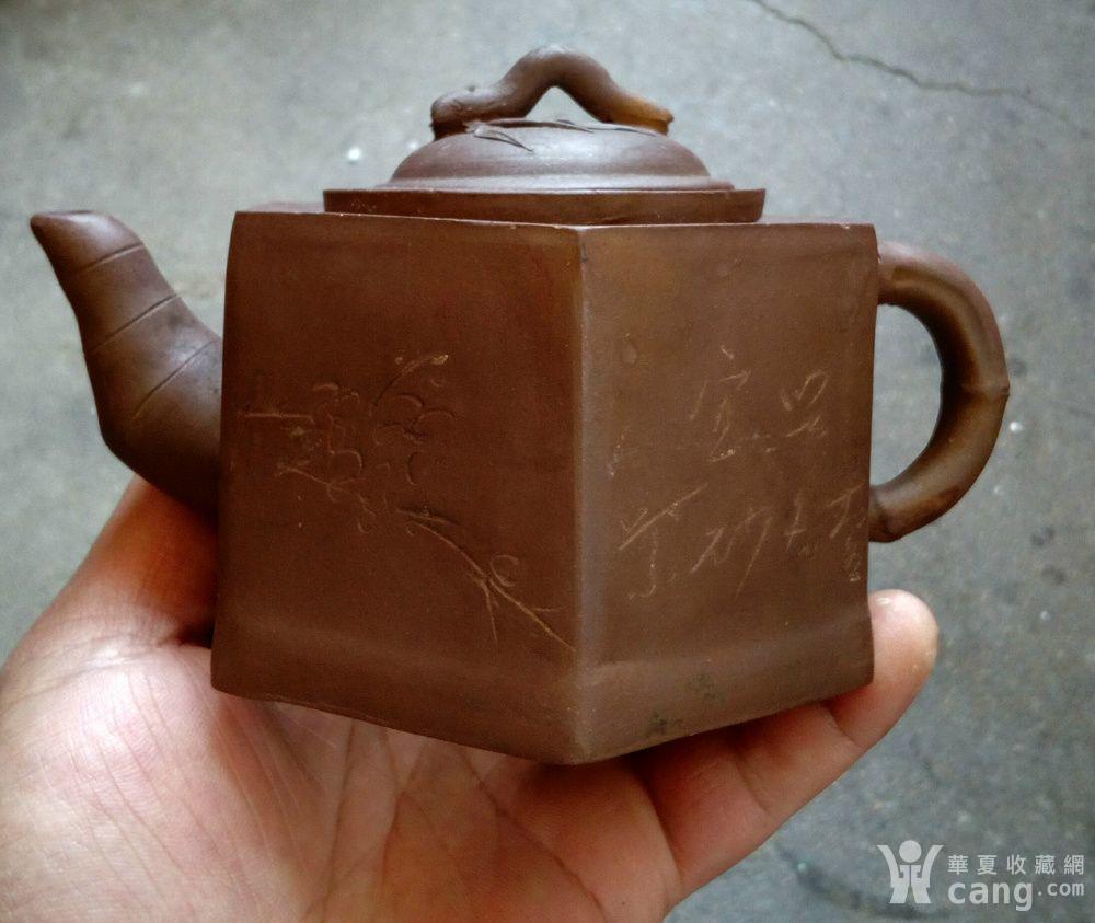 八十年代陈红娟款六方井栏紫砂壶