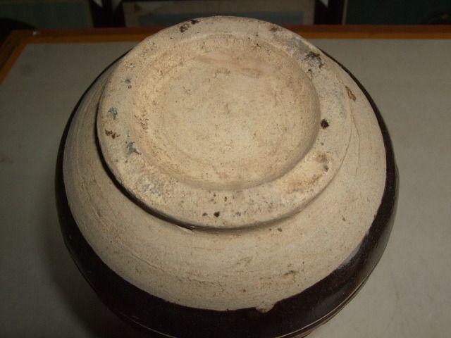 *磁州窑黑釉剔刻花玉壶春瓶完整真品