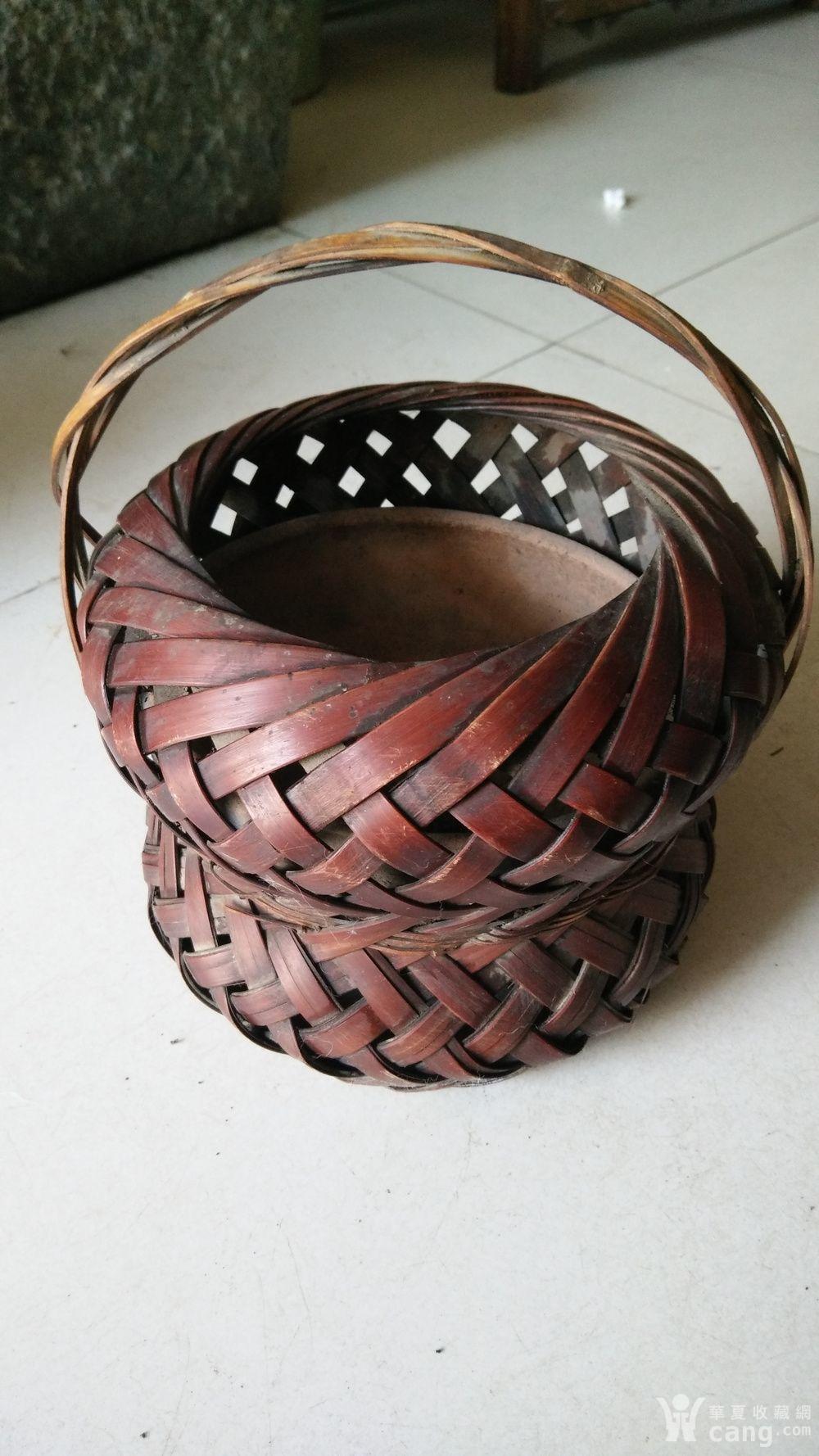 民国竹编火笼