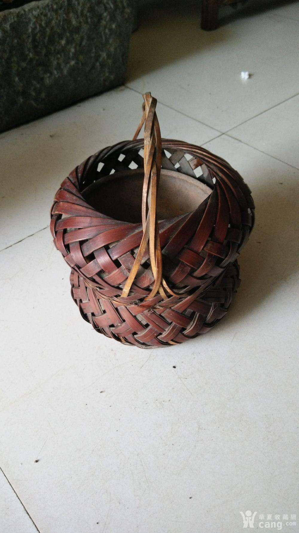 民国竹编火笼_地摊交易_华夏收藏网