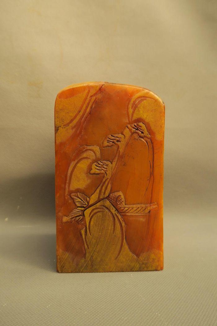 寿山石浮雕四方印章