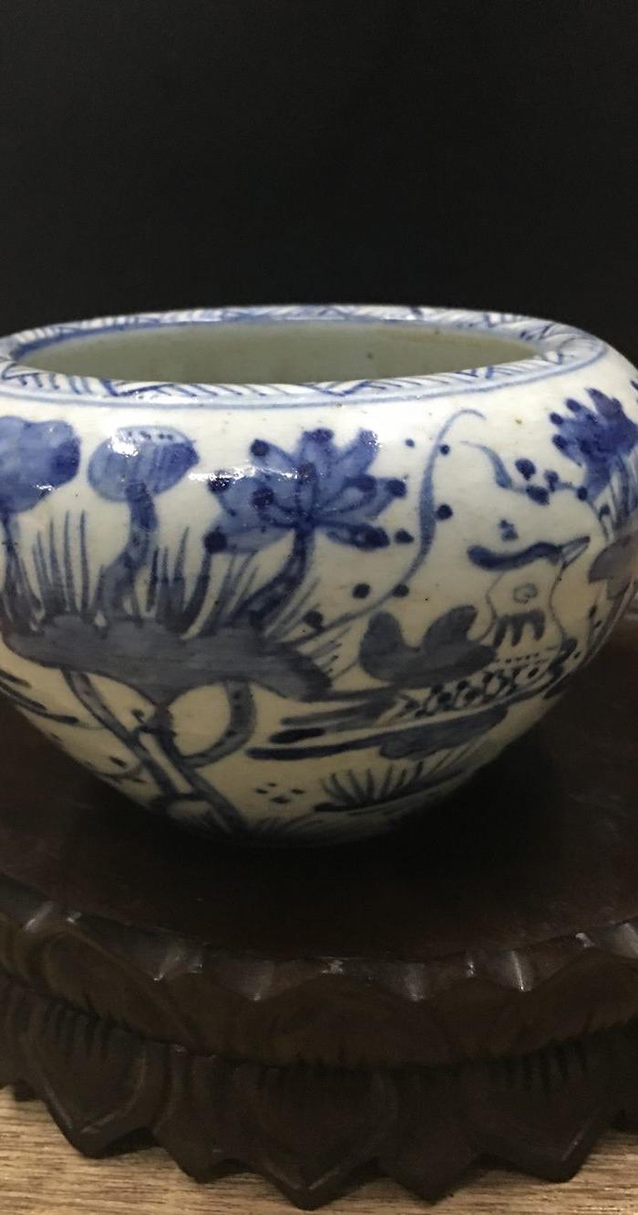 工艺品 瓷器 元青花笔洗 年代:元代 品相:全品