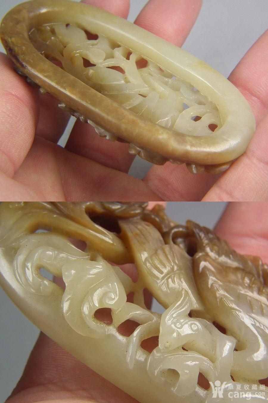 辽金和田白玉籽料带糖色穿花鹭鸶镶嵌玉带饰