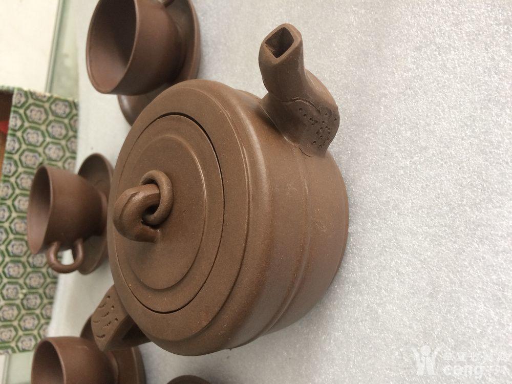 七八十年代老紫砂壶一套,汤云芳款,中国宜兴的