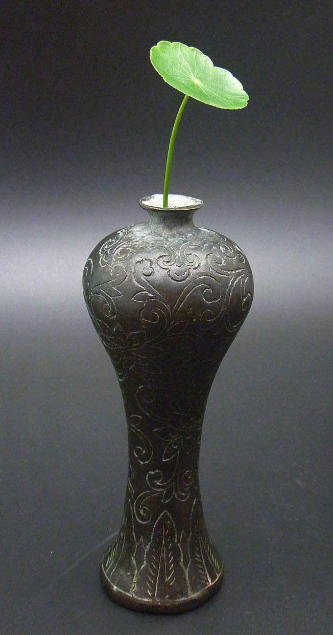 铜梅瓶—满工雕花雅致!