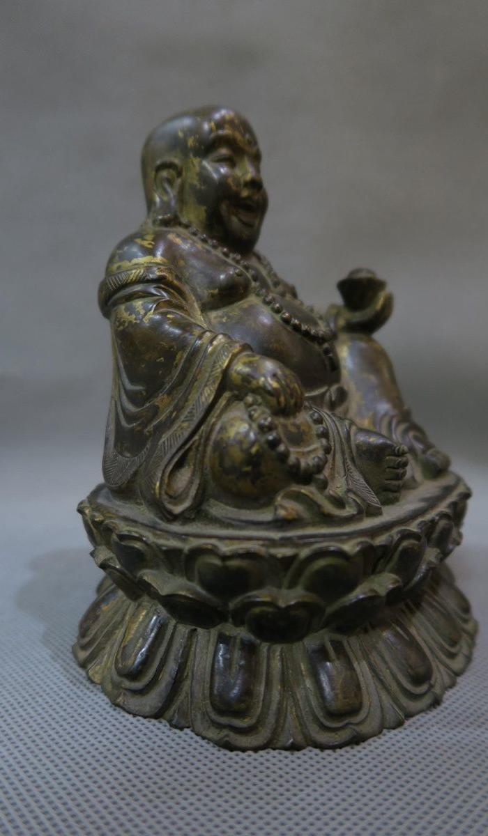 明代铜泥金弥勒佛