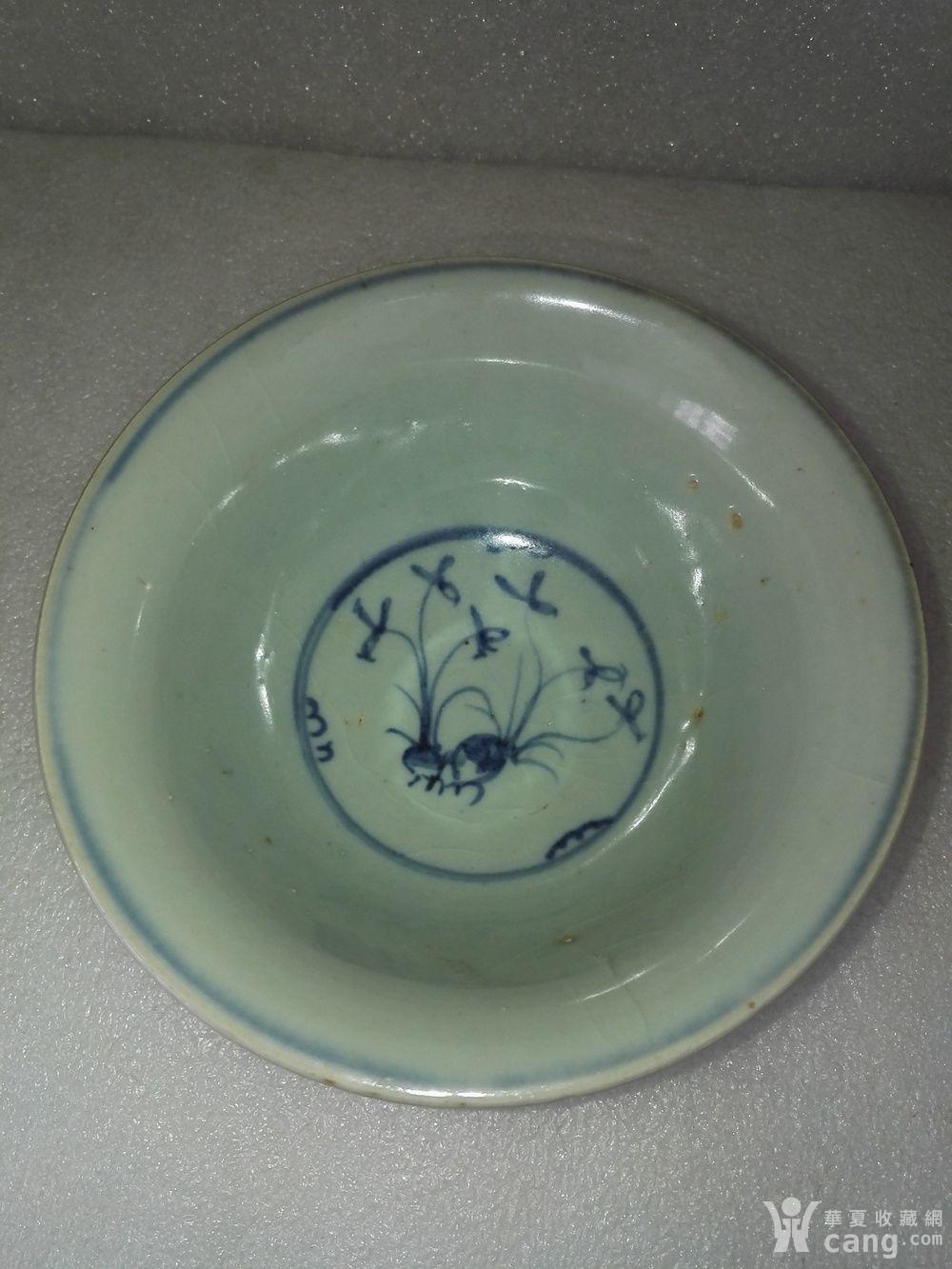 明代优雅兰花折腰碗