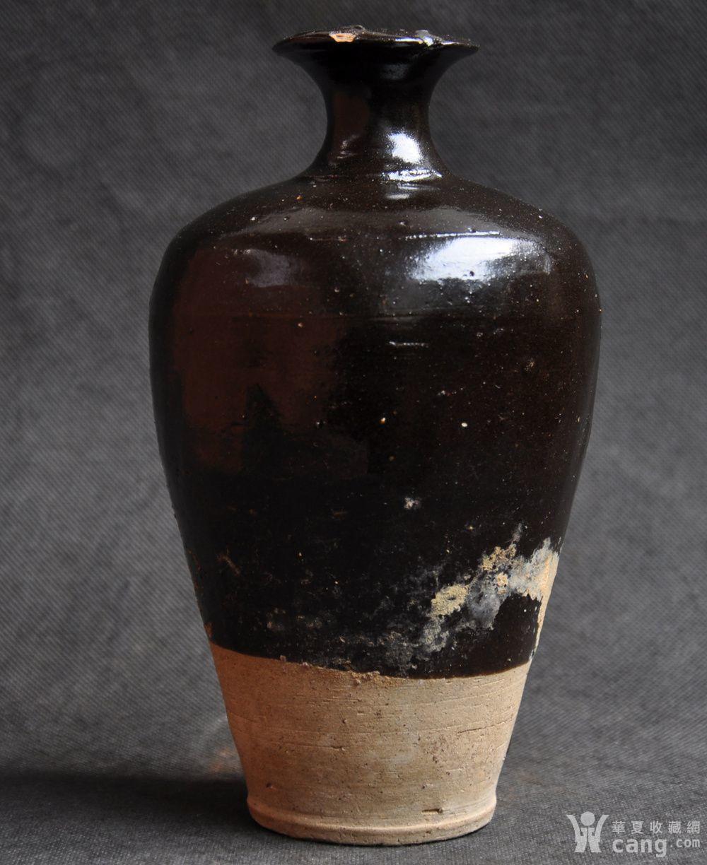 **磁州窑黑釉梅瓶!