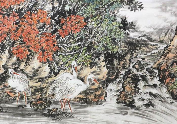 文秋林·六尺花鸟