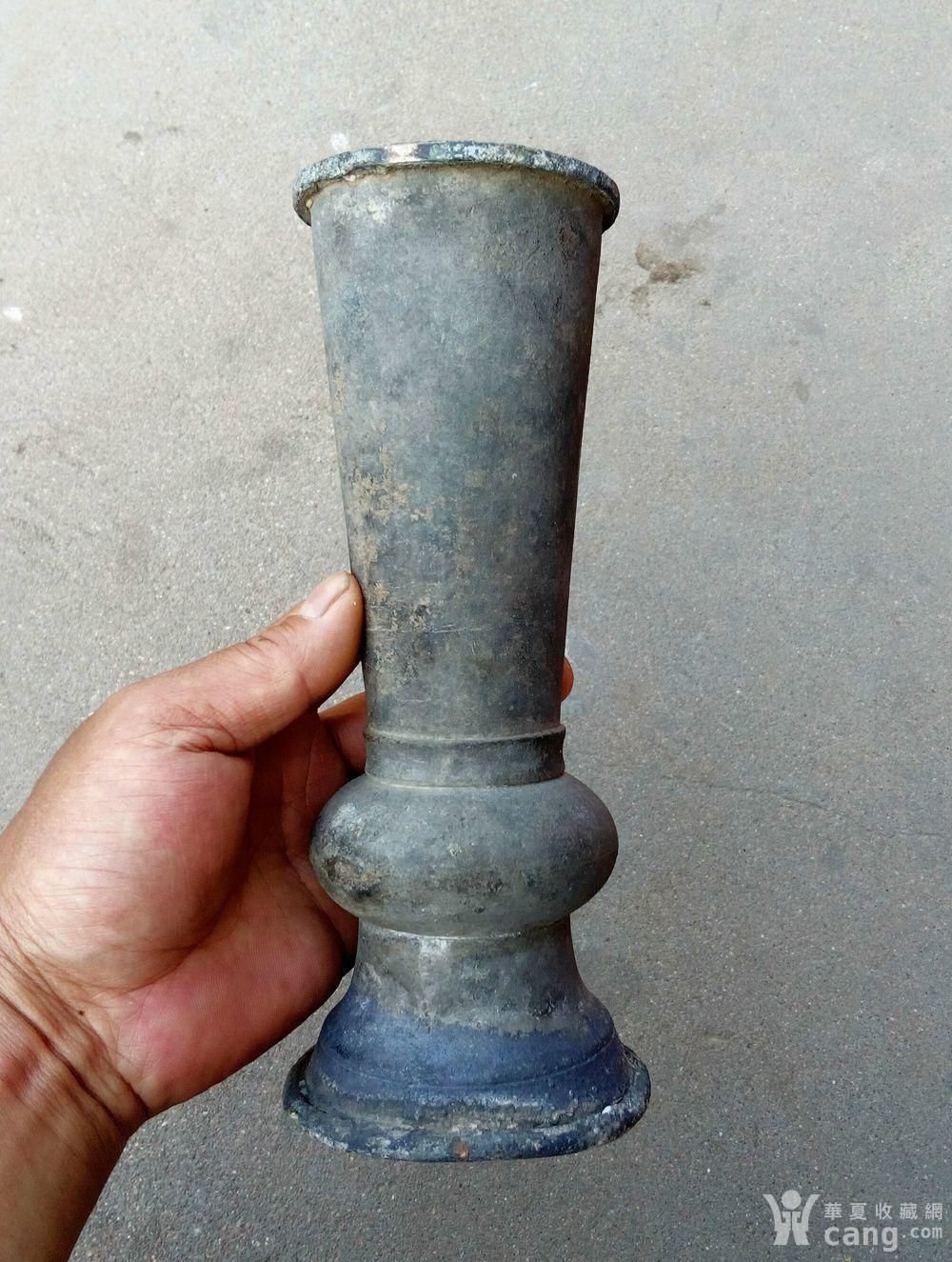 清代口箍铜锡制大香筒