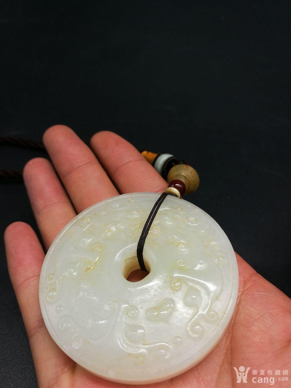 清代 饕餮纹 满工玉璧