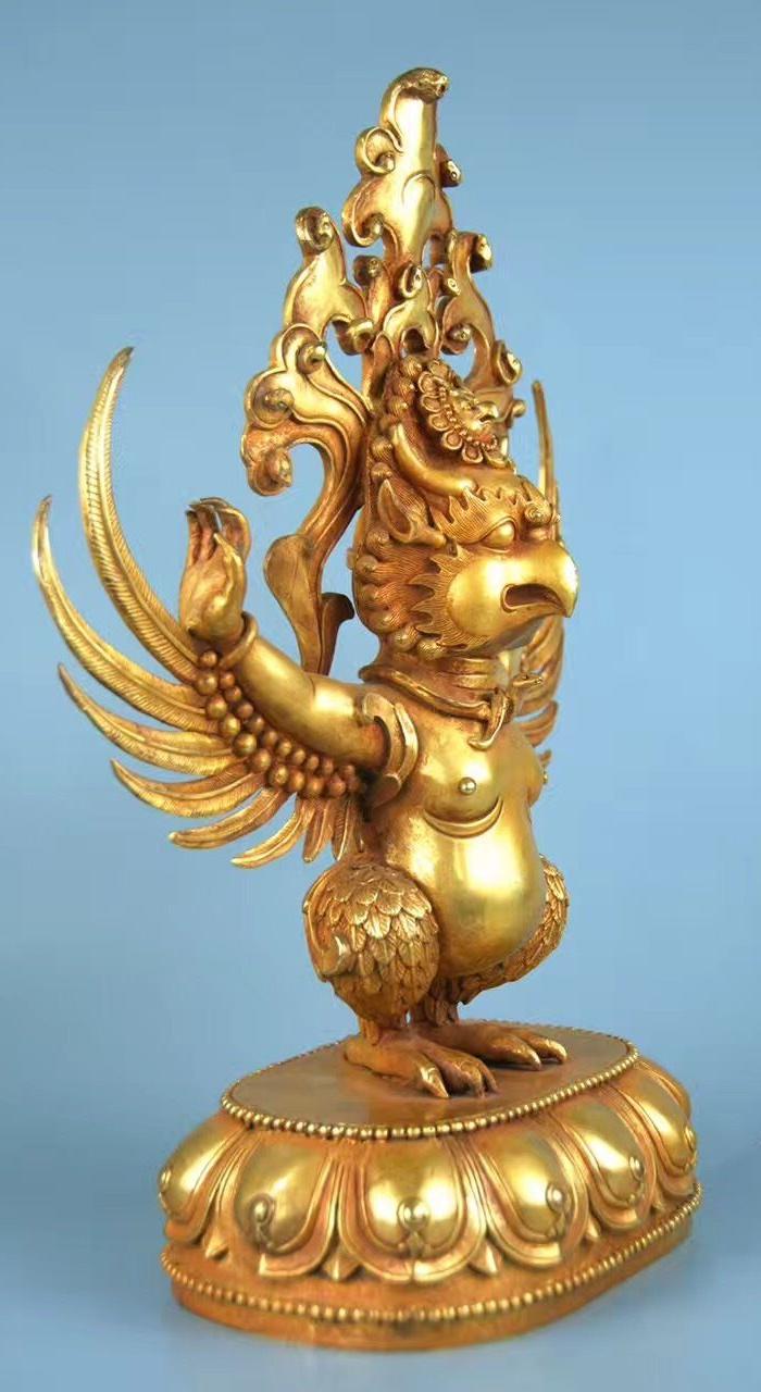 明代铜鎏金迦楼罗