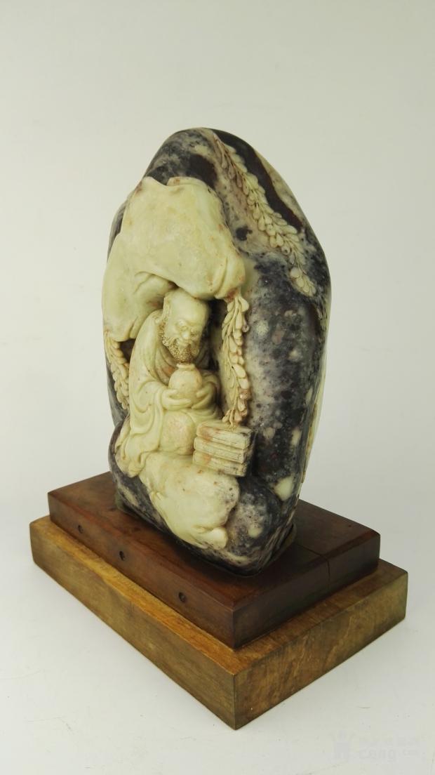 寿山月尾石 面壁达摩