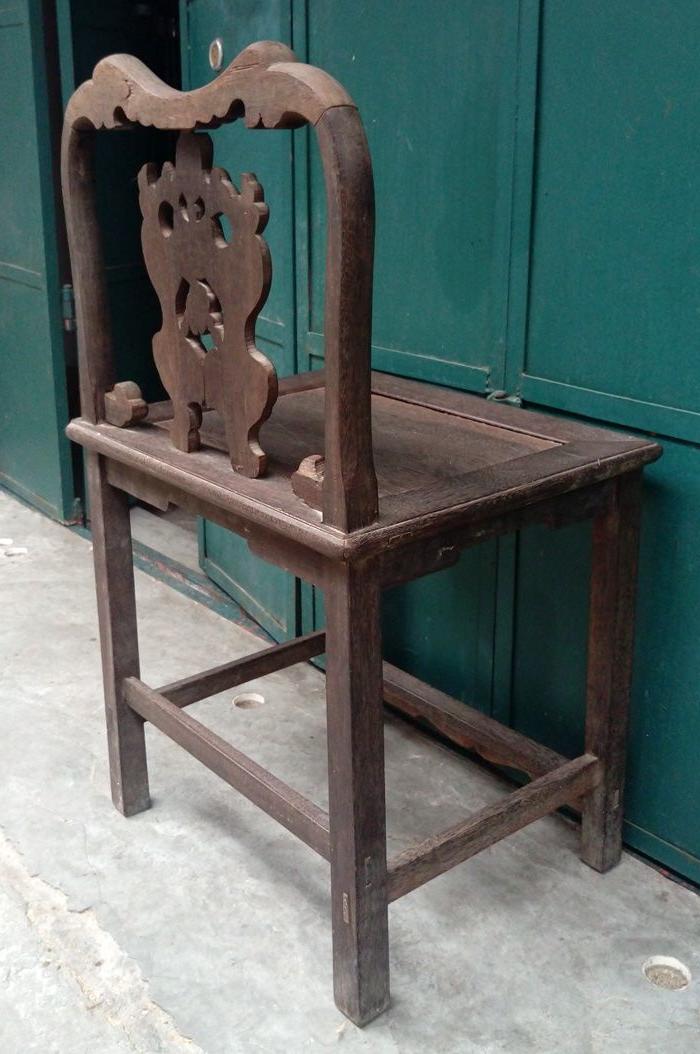 民国坤甸木靠背椅