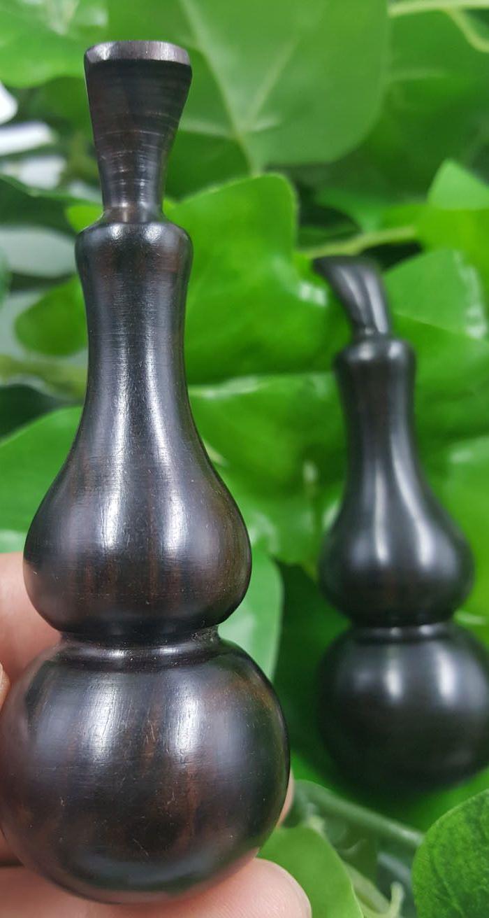 木艺紫光檀宝葫芦一对 特价包邮 送锦袋