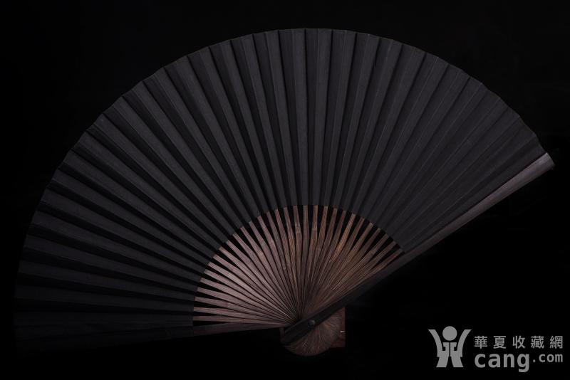 王星记收藏级手绘黑纸扇折扇西施浣纱女士古风中国传统工艺扇